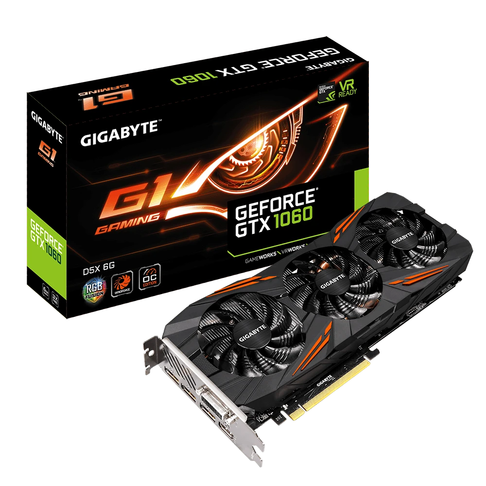 Gigabyte GeForce® GTX 1060 G1 Gaming D5X 6G